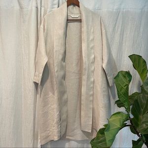 XS Elizabeth Suzann Clyde Trench in Midweight Linen Flax